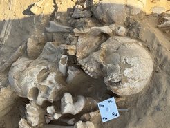 Excavation sites such as this burial mound in Oman