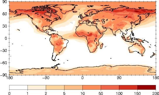 Model simulations of bacterial tracer concentrations: Burrows et al 2009, Atmos. Chem. Phys 9, 9281-9297