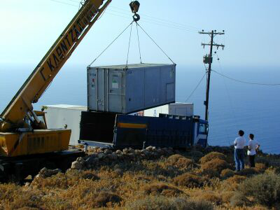 Delivery of the containers