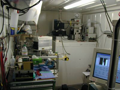 Q-AMS inside the container