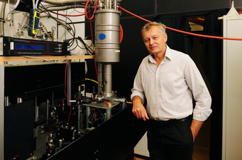 Mikhail Eremets examines material under conditions of high pressure. Mikhail Eremets examines material under conditions of high pressure.