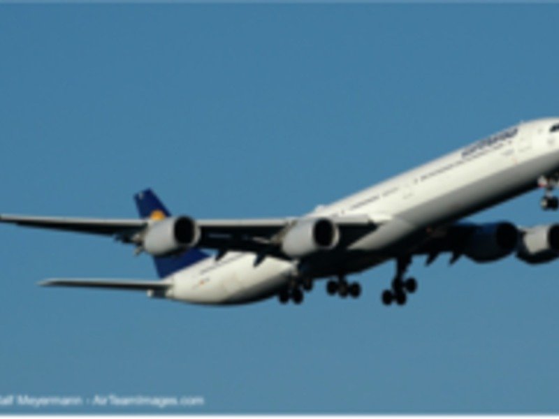 Das IAGOS-CARIBIC Flugzeug, ein Airbus A340-600 der Lufthansa.