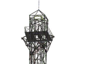 Konstruktionsskizze der Spitze des ATTO-Turms. Konstruktionsskizze der Spitze des ATTO-Turms.