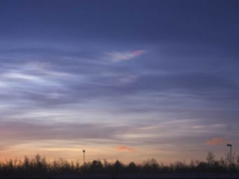 Polar stratospheric clouds near Kiruna. EUPLEX Campaign, January 2003. Polar stratospheric clouds near Kiruna. EUPLEX Campaign, January 2003.