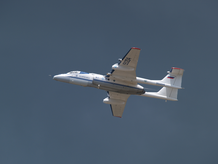 Das Forschungsflugzeug M-55 Geophysika ist ein für die Höhenforschung umgebautes ehemaliges russisches Spionageflugzeug.