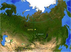 Geographische Lage von ZOTTO: Die Messstation in der sibirischen Taiga liegt etwa 500 km nordwestlich von Krasnoyarsk, der nächstgelegenen größeren Stadt.