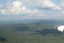 Learjet was used to conduct measurement flight over the amazon basin. Measurement flight over the Amazon basin.