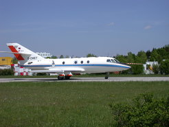 Research aircraft Falcon of DLR. Picture: J. Schneider, MPIC