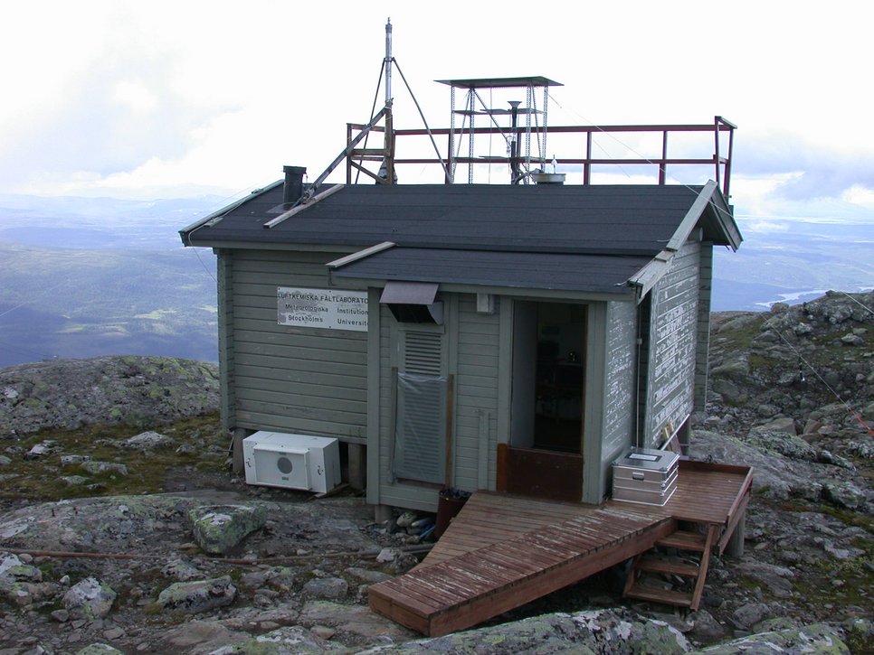The measurement station on the Areskutan. Picture: J. Schneider, MPIC.