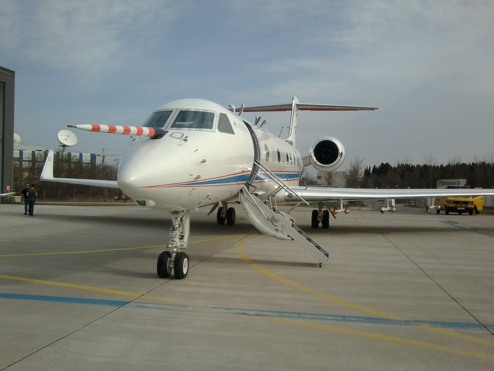 The research aircraft HALO. Picture: J. Schneider, MPIC.