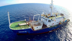 The measurements were taken on this ship.