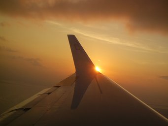 Sunset view from inside HALO. Picture: J. Schneider, MPIC Sunset view from inside HALO. Picture: J. Schneider, MPIC