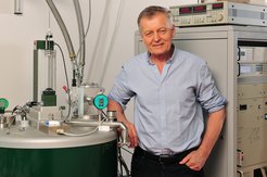 Scientist Mikhail Eremets in his laboratory.