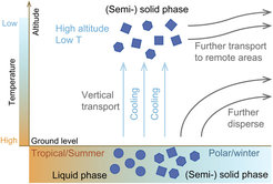 Temperature/RH effects on aerosol phase state and BaP transport in ambient air (Science Advances 2018)