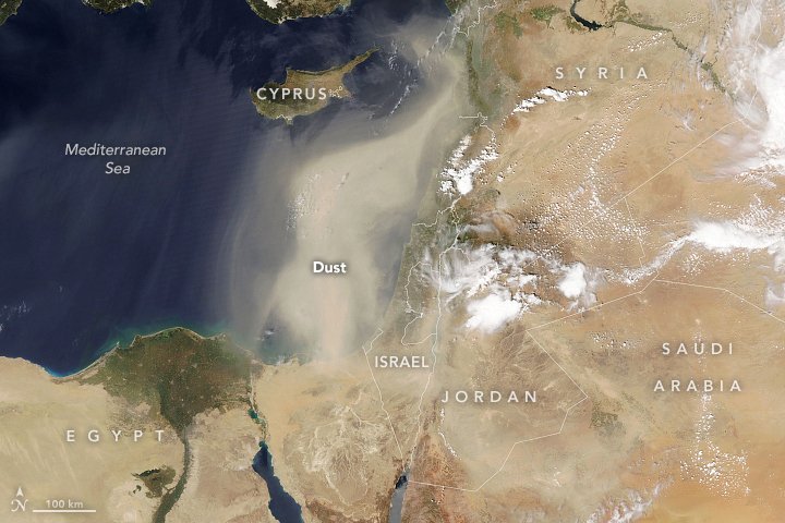 dust over Middle East