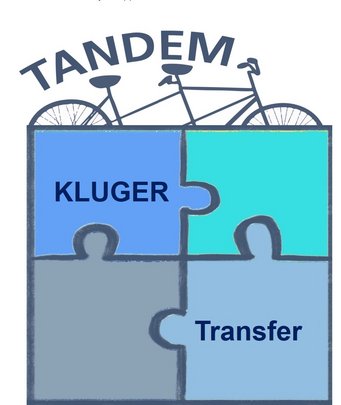 TANDEM: Neue Veranstaltungsreihe des Max-Planck-Instituts für Chemie und der H-BRS. Logo der Veranstaltung "Tandem" des Projekts KLUGER Transfer.