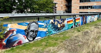 Graffiti artwork on the bike shed of the MPI for Chemistry. Graffiti artwork on the bike shed of the MPI for Chemistry.