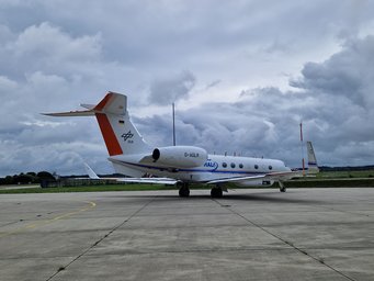 HALO on the apron in Oberpfaffenhofen (c) F. Köllner HALO on the apron in Oberpfaffenhofen (c) F. Köllner