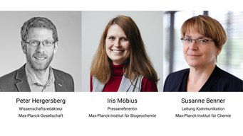 Porträts Peter Hergersberg, Iris Möbius, Susanne Benner