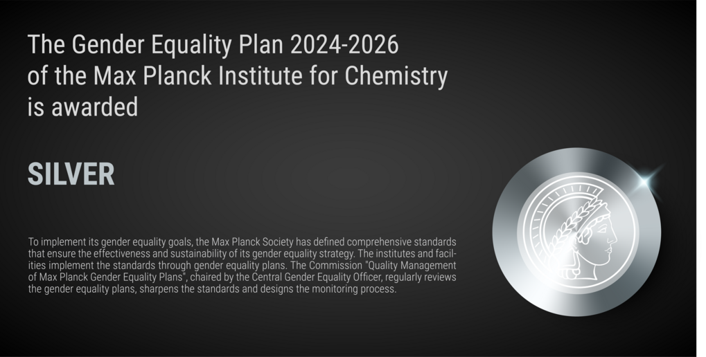 The Max Planck Institute for Chemistry's gender equality plan has been awarded ‘Silver’. 