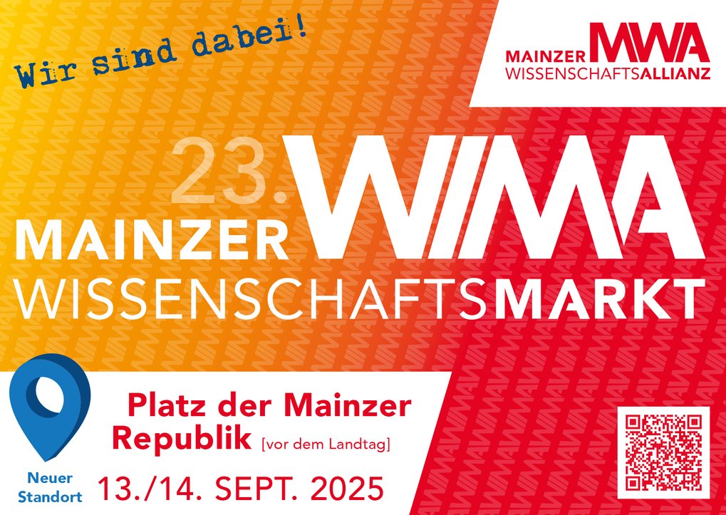 Plakat zum Mainzer Wissenschaftsmarkt im September.