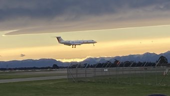 HALO approaching Christchurch airport. (c) J. Schneider HALO approaching Christchurch airport.